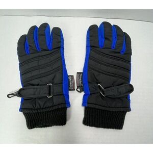 Vintage Thinsulate Black Retro Ski Gloves Youth Medium